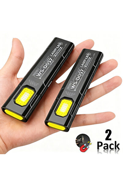 Choice6 مصباح يدوي XIWANGFIRE EDC B قطعتان، مصباح LED COB قابل لإعادة الشحن ب...