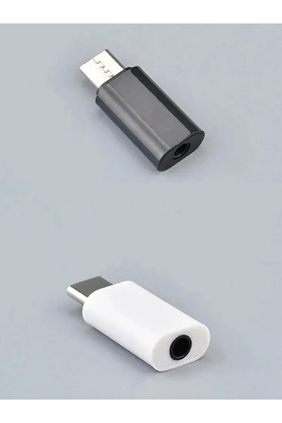 Choice7 1PC Black-1PC White 1/4Pcs Type-C Adapter Male Type C to Female 3.5mm...