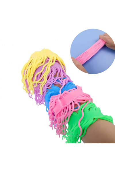 Choice 5Pcs Random color 5Pcs Creative Colored Elastic Rope Fidget Doll Hair ...