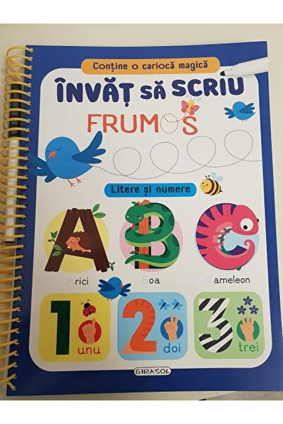 Editura Girasol Invat sa scriu frumos - Litere si numere