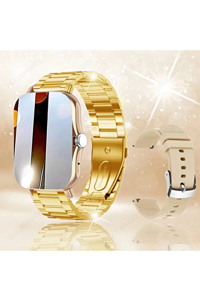 Choice6 ساعة ذكية Gold20Szstrap 2026 الجديدة مع ميزة الاتصال عبر البلوتوث وإش...