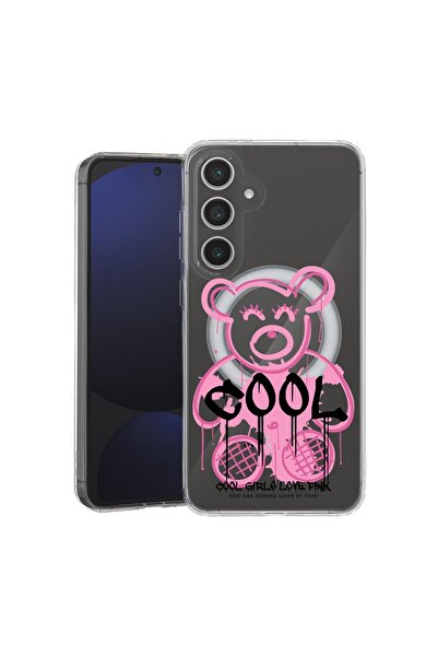 bestcase Husă pentru Samsung Galaxy A56 cu design Ursuleț de pluș Roz Cool, T...