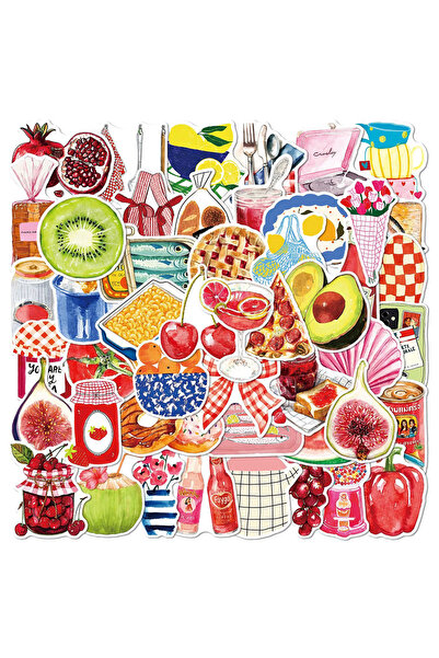 Choice 50PCS 10/30/50pcs Watercolor Mediterranean Food Aesthetic Art Stickers...