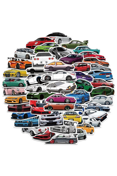 Choice 50pcs-Random 50PCS Retrofit Racing Car Graffiti Stickers Laptop Guitar...