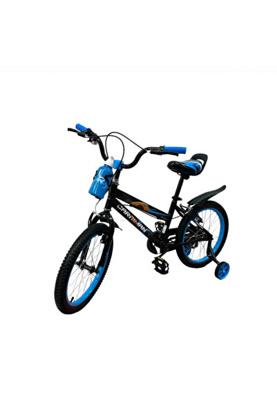 CARAIMAN Bicicleta 18J, Albastra, cu Roti 18 inch, Roti Ajutatoare, Suport St...