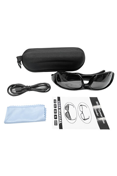 Choice black HD 1080P Mini Glasses Camera Wearable Portable Outdoor Security ...