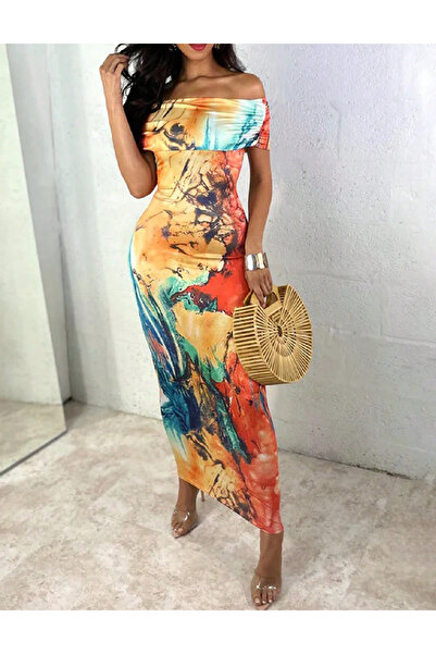 Evendi Long dress, Mix Colors