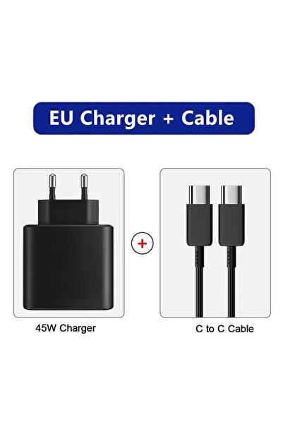 choice2 2m Cable - Kit EU Charger and Cable 45W PD USB-C Fast Charger for S20...