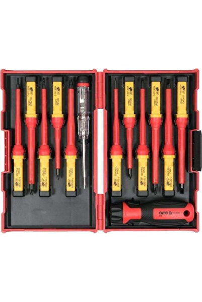yato Set surubelnite cu profil PH, PZ, plat si torx, 13 bucati, izolatie 1000 V