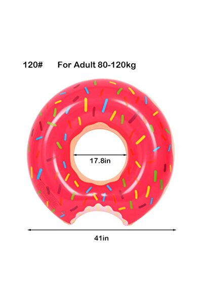 Choice For Adults 80-120kg Inflatable Donut Swimming Ring Swim Accessory Pool...