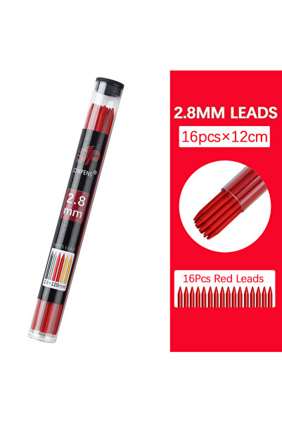 Choice3 1box red 16pcs/box Length 120mm Woodworking Pencil Lead, 2.8mm 2B 3Co...