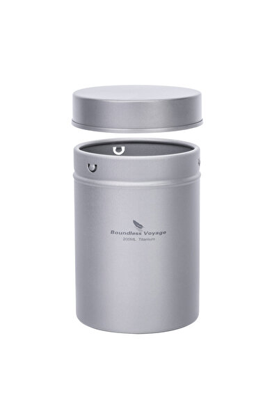 Choice Ti-3212D Boundless Voyage Titanium Tea Caddy Portable Canister with Li...