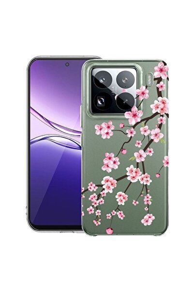 bestcase ¬Æ Husa Clear Slim Silicon Compatibila cu Xiaomi 15 Pro, Japan Cherr...