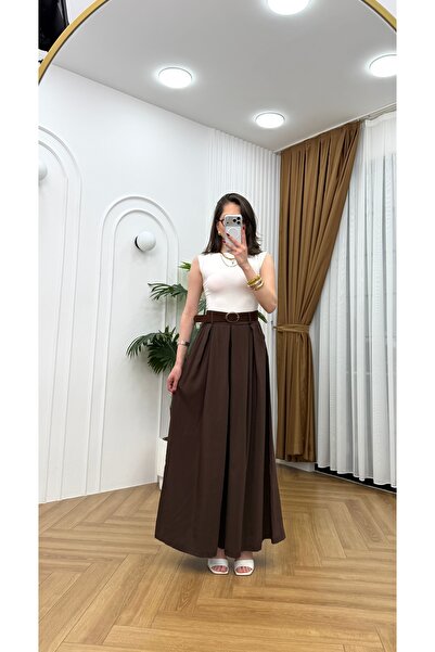 R-Style Tencel Belted Trousers