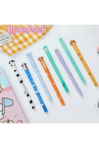 Choice 8pcs 8pcs of erasable cartoon gel pens, for note-taking, marking gel p...