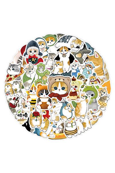 Choice 50pcs 55pcs new cat creative graffiti sticker luggage water cup scoote...