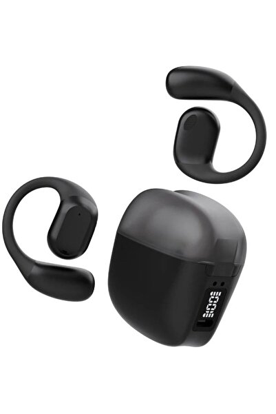 Choice1 EJ64-Black Soleeanre Wireless Hanging Ear Headphones Digital Display ...