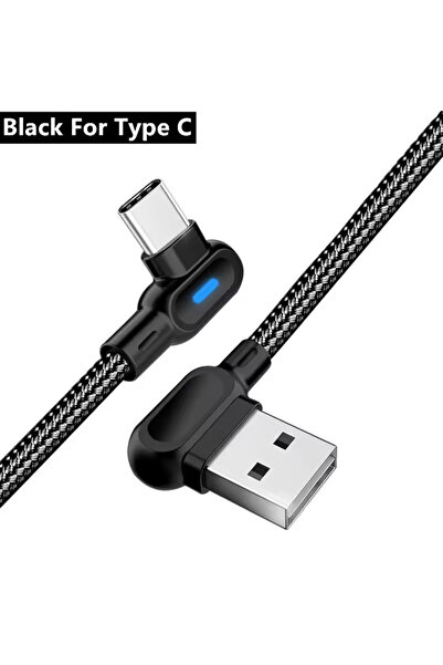 Choice1 كابل USB من النوع A إلى النوع C بزاوية 90 درجة، كابل شحن سريع USB C، ...