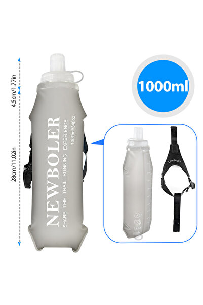 Choice 1000ML NEWBOLER Foldable Wristband Water Bottle 800/1000ml Soft Bottle...