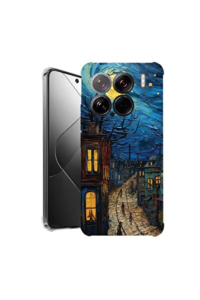 bestcase ¬Æ Husa pentru Xiaomi 15, Anti Shock 1.5MM, Van Gogh City Life, Prot...