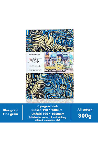 Choice5 19X13cm C 100% Cotton Square Watercolor Sketchbook 300gsm Paper Folde...