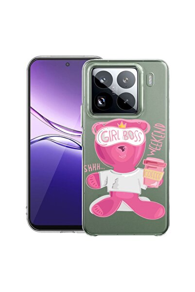 bestcase ¬Æ Husa Clear Slim Silicon Compatibila cu Xiaomi 15, Teddy Bear - Gr...