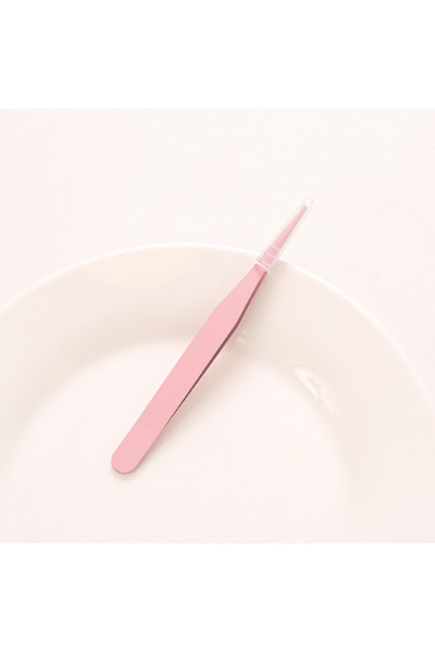 Choice7 Straight head-pink Hand account tool tweezers macaroon color metal el...