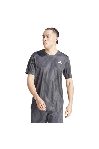 adidas Ανδρικό Κοντομάνικο Μπλουζάκι Τένις με Στάμπα M