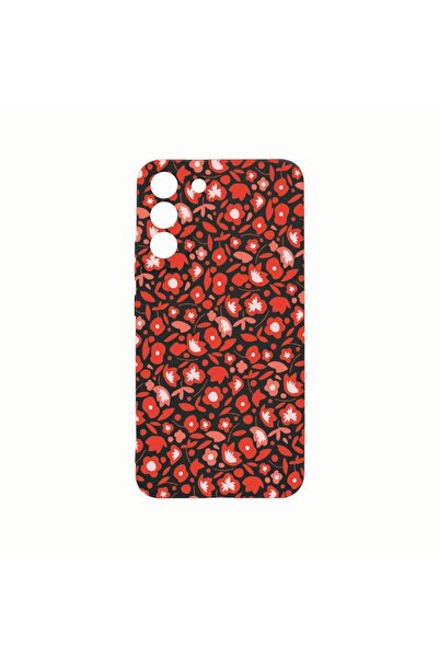 bestcase Silicone Case, Compatible with Samsung Galaxy S21, Red Flower Patter...
