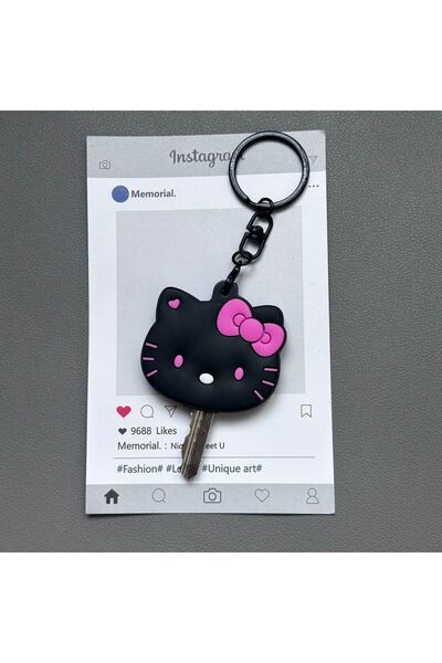 Choice1 black Kawaii Kitty Silicone Key Dustproof Protective Cover Case Carto...