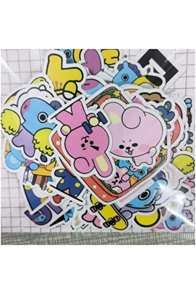 Choice 80 قطعة ملصقات كرتونية أنيمي BT21، ملصقات Y2K إبداعية جديدة لتزيين اله...