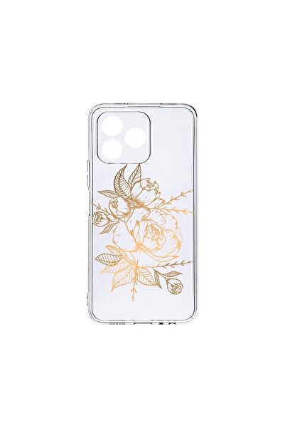 bestcase ¬Æ Husa Clear Silicon 2MM, Compatibila Cu Xiaomi Redmi 13, Golden Ro...