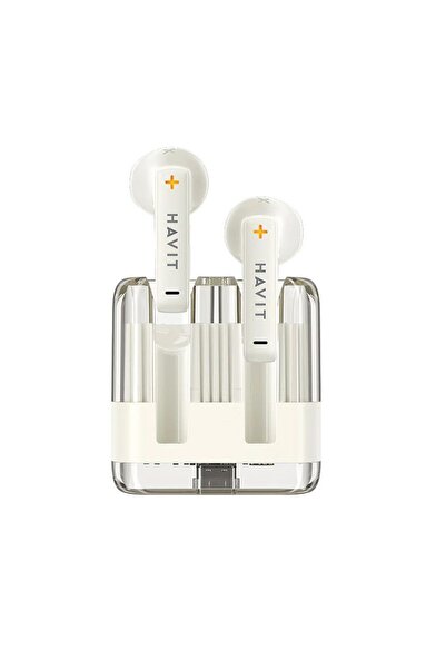 Havit Ακουστικά Bluetooth TW981 με Θήκη Φόρτισης Μπεζ