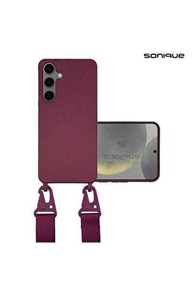 Sonique Θήκη Σιλικόνης με Strap CarryHang Samsung Galaxy S24 Μπορντό