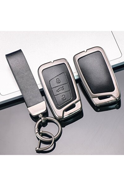 Choice1 black Zinc Alloy Leather Car Key Case For VW Volkswagen Magotan Magot...