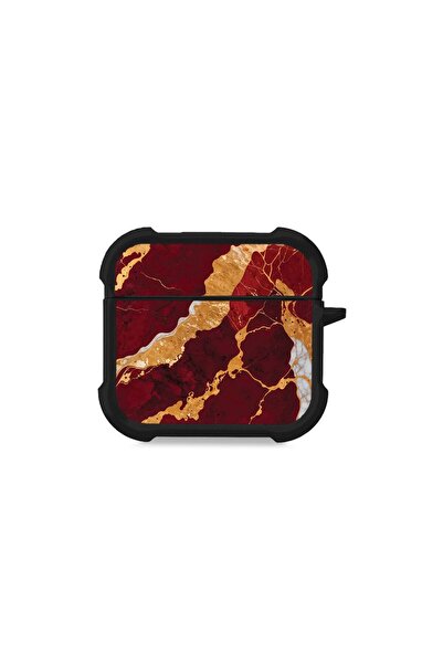 Sonique Θήκη Σιλικόνης Marble Series για AirPods 4 Κόκκινο