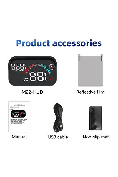 Choice شاشة عرض أمامية للسيارة GPS M22 مع عداد سرعة GPS بوحدات KMH وMPH وجهاز...