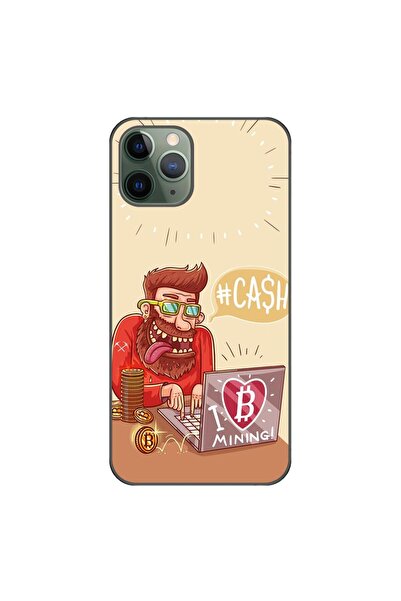 OEM Husa compatibila cu Apple iPhone 11 Pro Max Silicon Gel Tpu Model BTC Mining