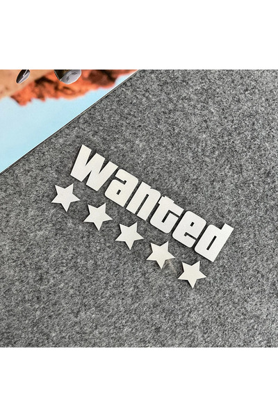 Choice 18CMx8CM Silver White WANTED Motorcycle Sticker Vinyl Waterproof Decal...