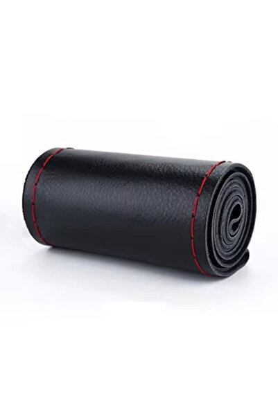 Choice1 Black Red Thread DIY Soft Fiber Leather Steering Wheel Covers Univers...