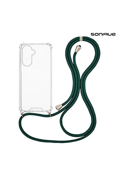 Sonique Θήκη Σιλικόνης με Κορδόνι Armor Clear Samsung Galaxy A56 5G Πράσινο Σ...