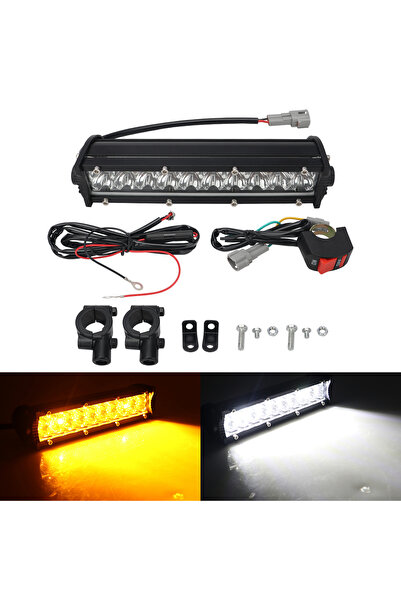 Choice1 white Amber flash Motorcycle Headlight Light Handlebar LED Light Bar ...
