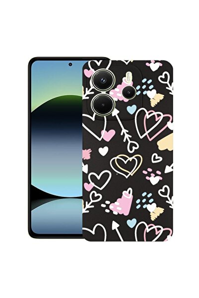 bestcase Θήκη για Xiaomi Redmi Note 14, Σύμβολα αγάπης, Λεπτή σιλικόνη 0.8MM,...