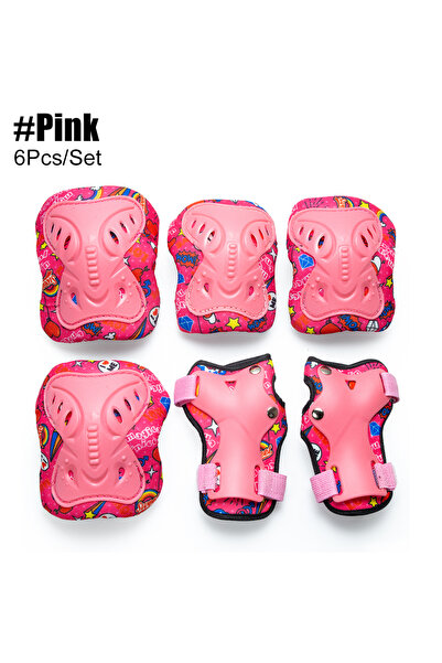 choice2 S Pink 6Pcs Kids 3-12 Years Knee Pad Elbow Pads Guards Protective Gea...