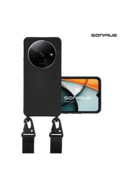Sonique Θήκη Σιλικόνης με Strap CarryHang Xiaomi Redmi A3 / Redmi A3x Μαύρο