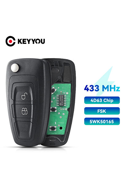 Choice مفتاح سيارة عن بعد من KEYYOU لفورد رينجر 2011-2015، تردد 433 ميجاهرتز،...