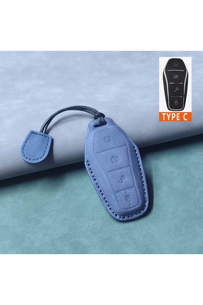 Choice7 C BLUE ROPE Car Remote Key Case Cover Shell Fob For BYD Song Plus Att...
