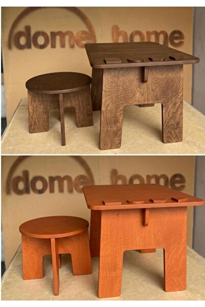 DOME HOME DOĞAL AHŞAP MONTESSORİ TASARIM ÇOCUK MASASI