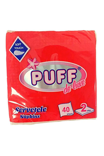 PUFF Puff table napkins, 33 x 33 cm, 2 layers, 40 pcs, Red