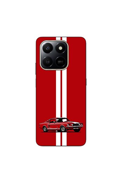 OEM Husa compatibila cu Honor X7d Silicon Gel Tpu Model Red Mustang